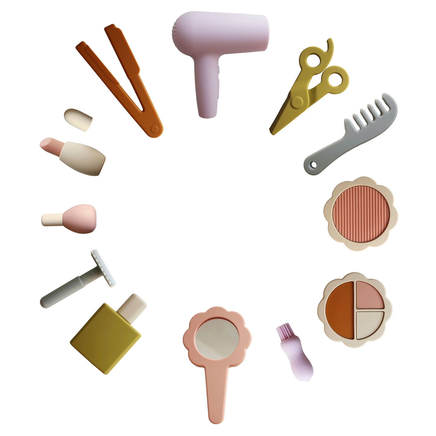 Silicone Hair & Makeup Play Set